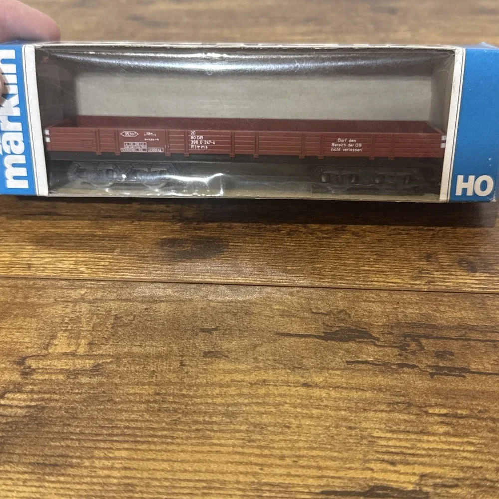 Marklin 4473 HO Scale German Federal Railway Low Side Flatcar LN/Box